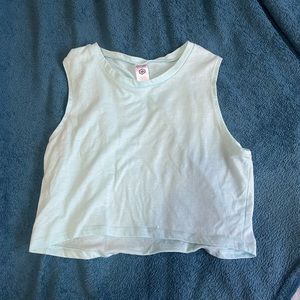 light blue 5 below tank top